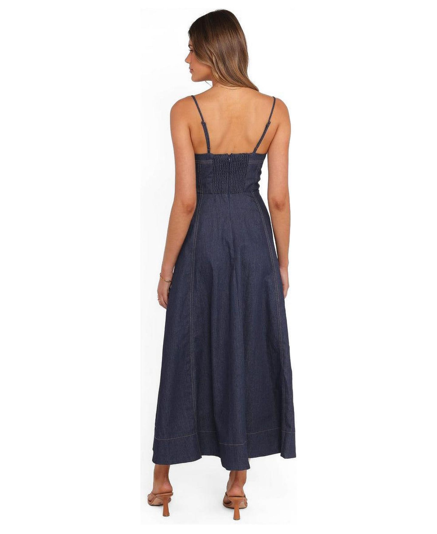 Женское платье Petal and Pup Marsden Denim Midi, цвет: Индиго — фото 3