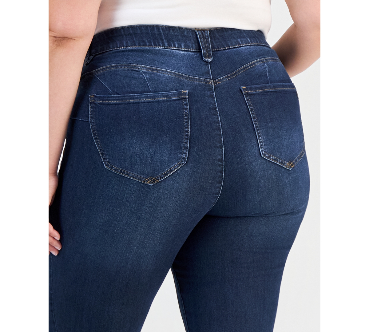 Democracy Plus Size Mid-rise Straight-leg Absolution Jeans In Indigo