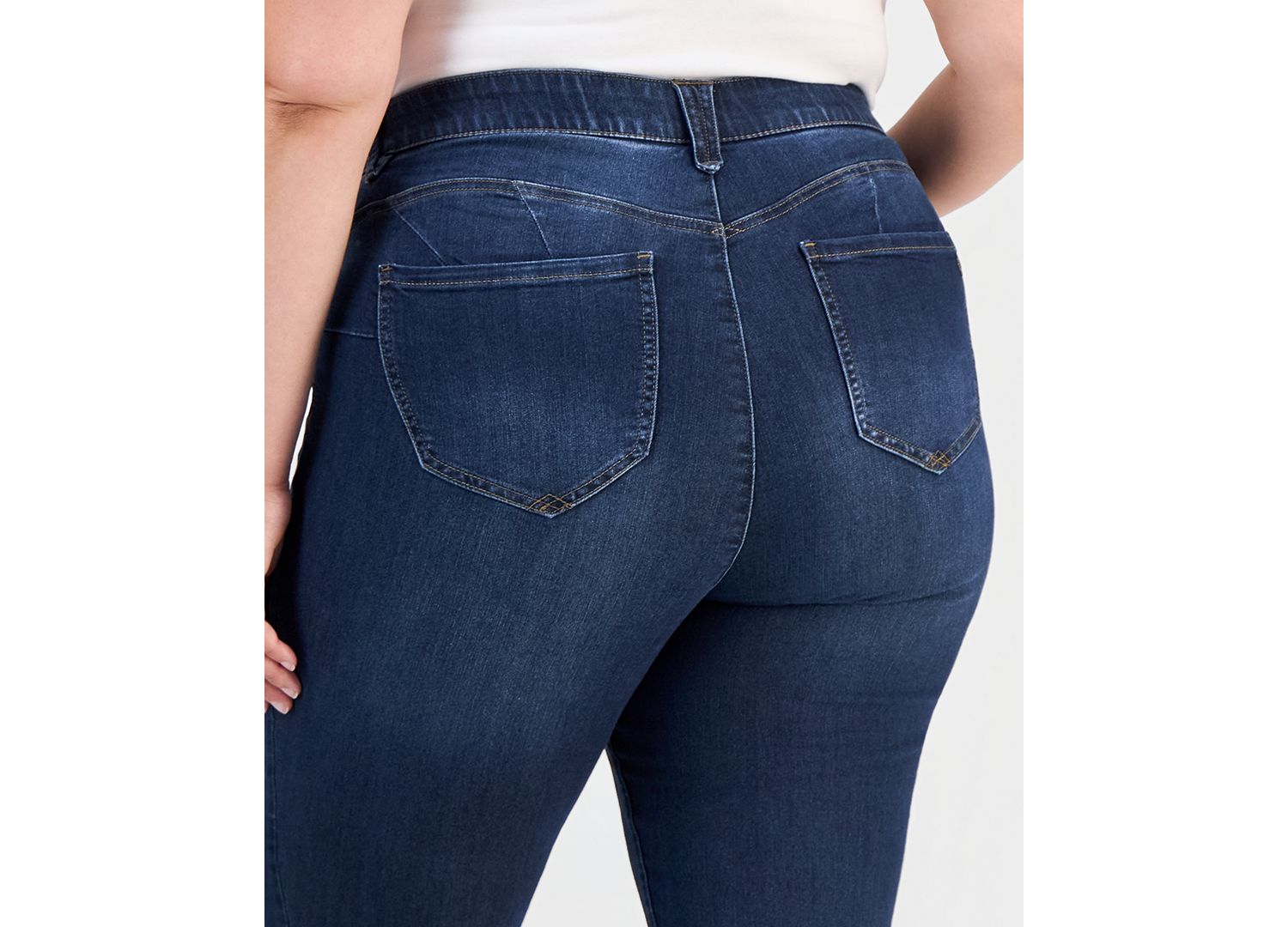 Plus Size Mid-Rise Straight-Leg AbSolution Jeans