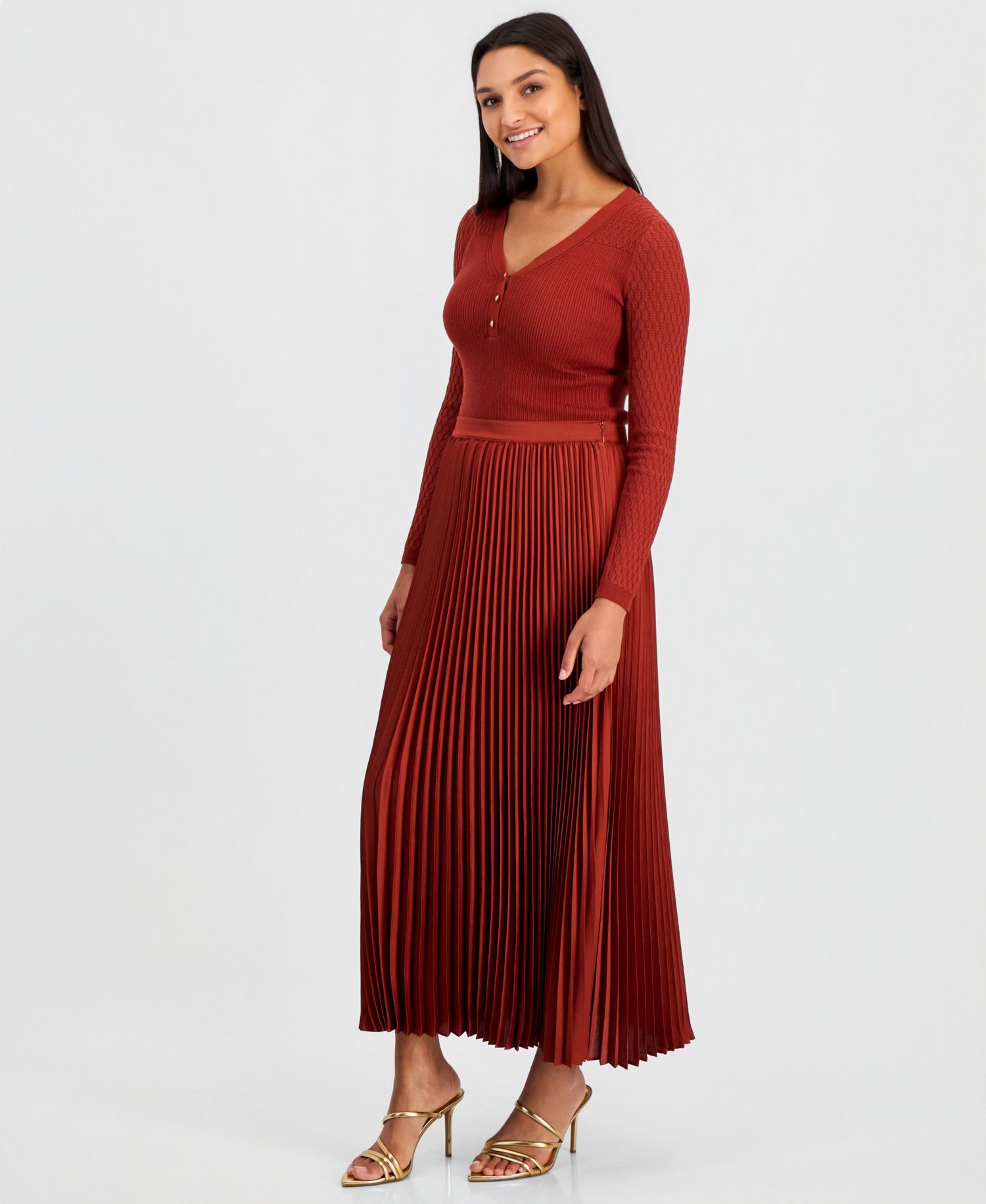 Women's Rowyn High-Waisted Pleated Midi Skirt