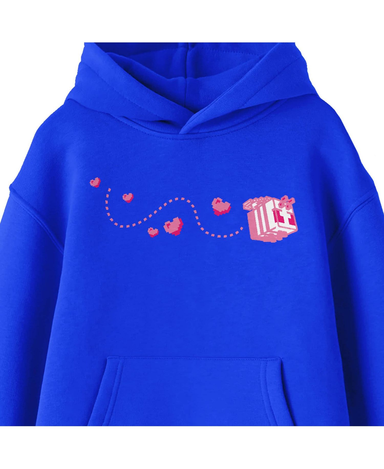 Block Butterfly Flying Youth Royal Blue Graphic Hoodie-XS