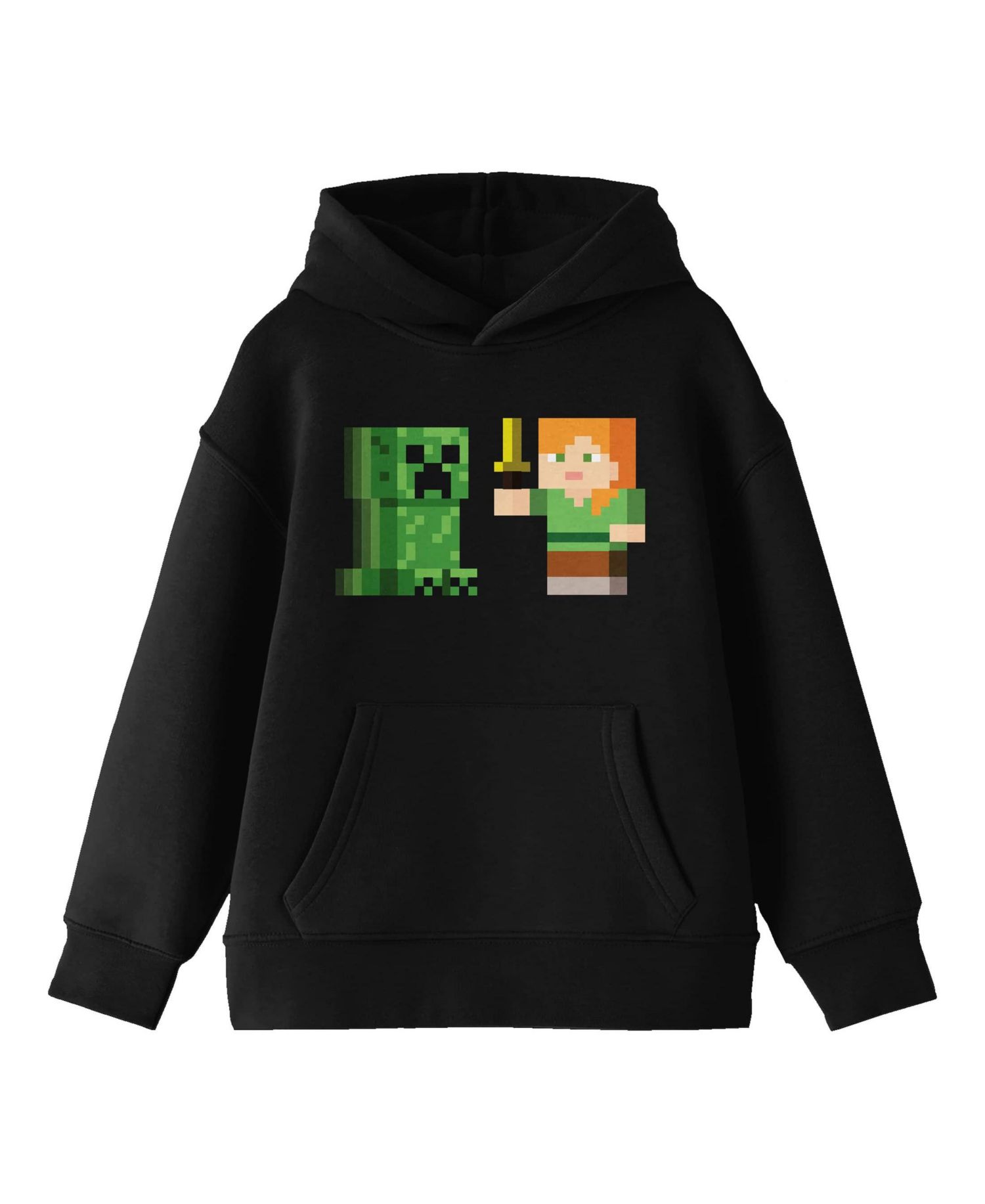 Alex Versus Creeper Youth Black Graphic Hoodie-Medium