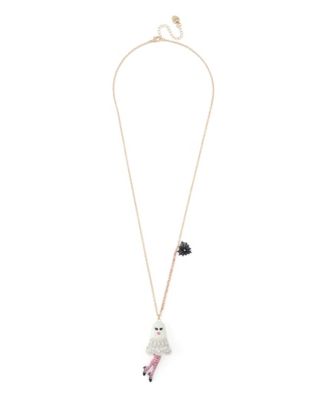 Faux-Stone Halloween Girly Ghost Pendant Necklace