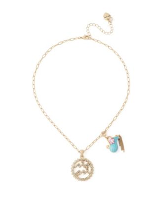 Faux-Stone Aquarius Celestial Pendant Necklace Charm Zodiac Set