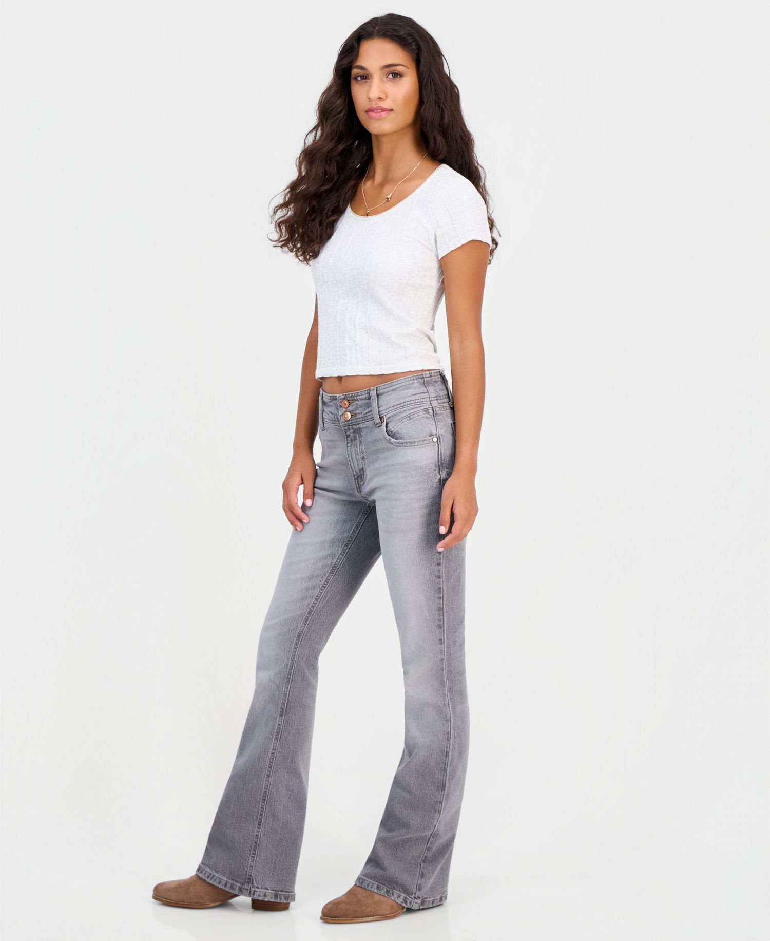 Juniors' Mid-Rise Retro Bootcut Jeans