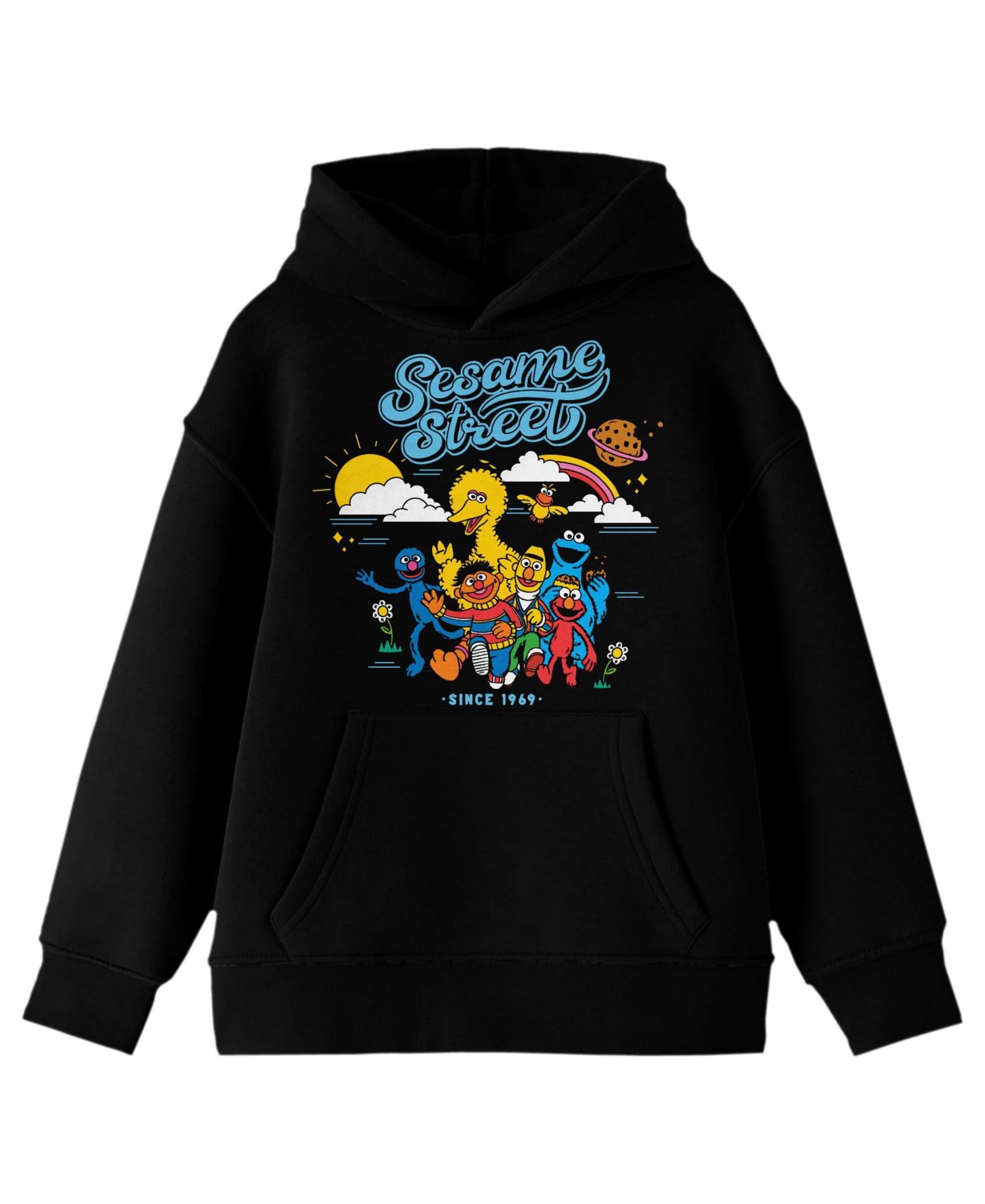 Vintage 2022 Character Group Shot Long Sleeve Youth Black Hooded