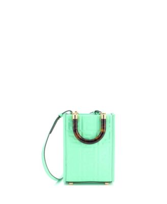 Mini Sunshine Shopper Tote Zucca Embossed Leather