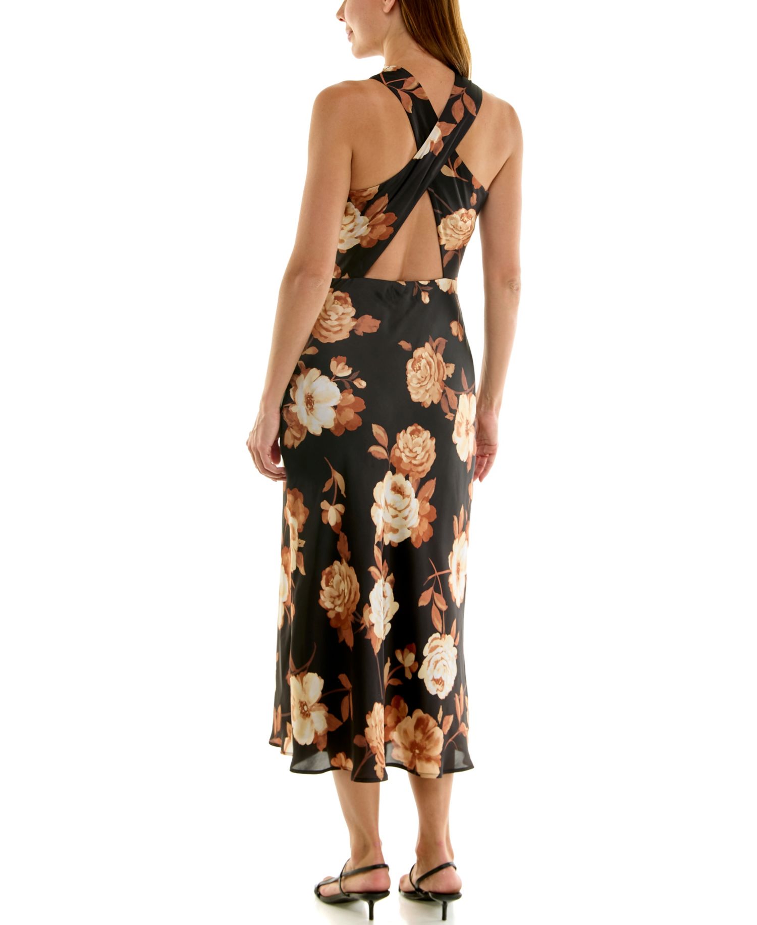 Juniors' Sleeveless Cowl Neck Dress
