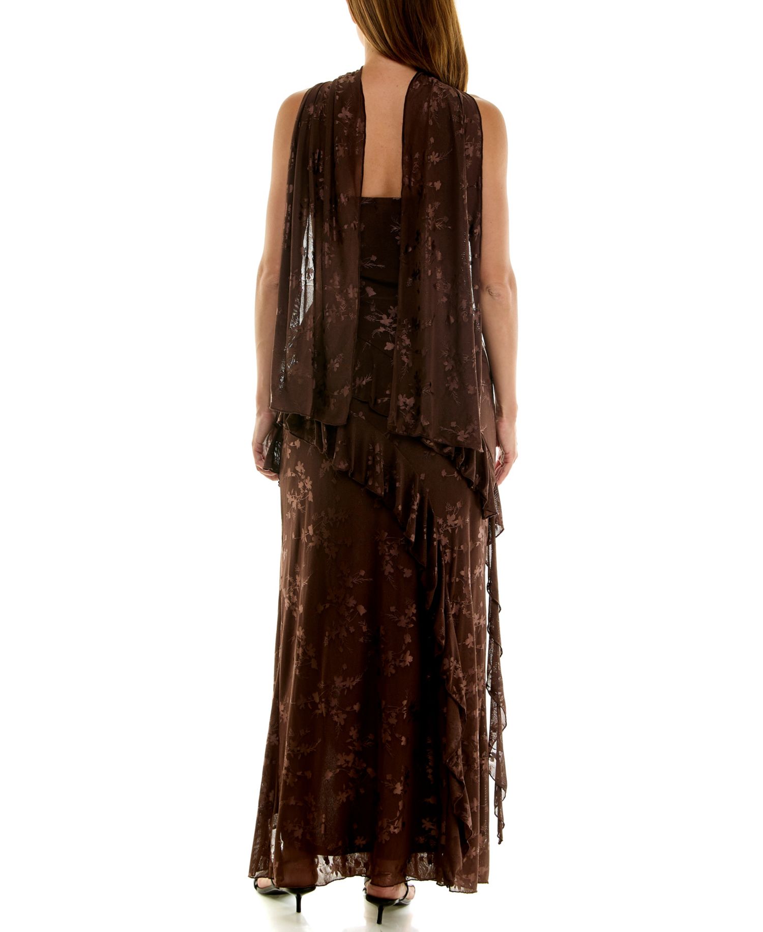 Juniors' Sleeveless Jacquard Dress
