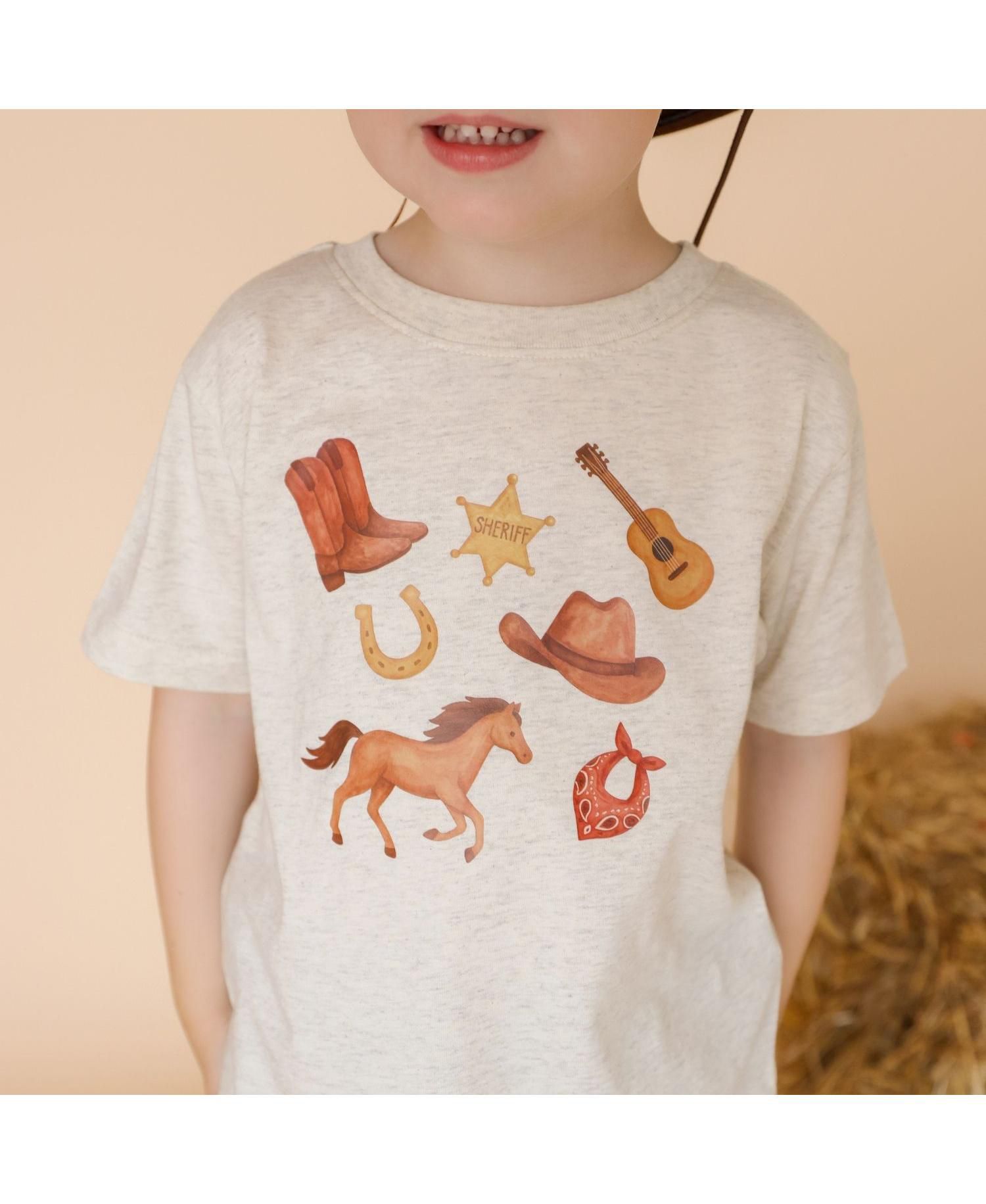 Boys (5-8) Western Cowboy Short Sleeve T-Shirt