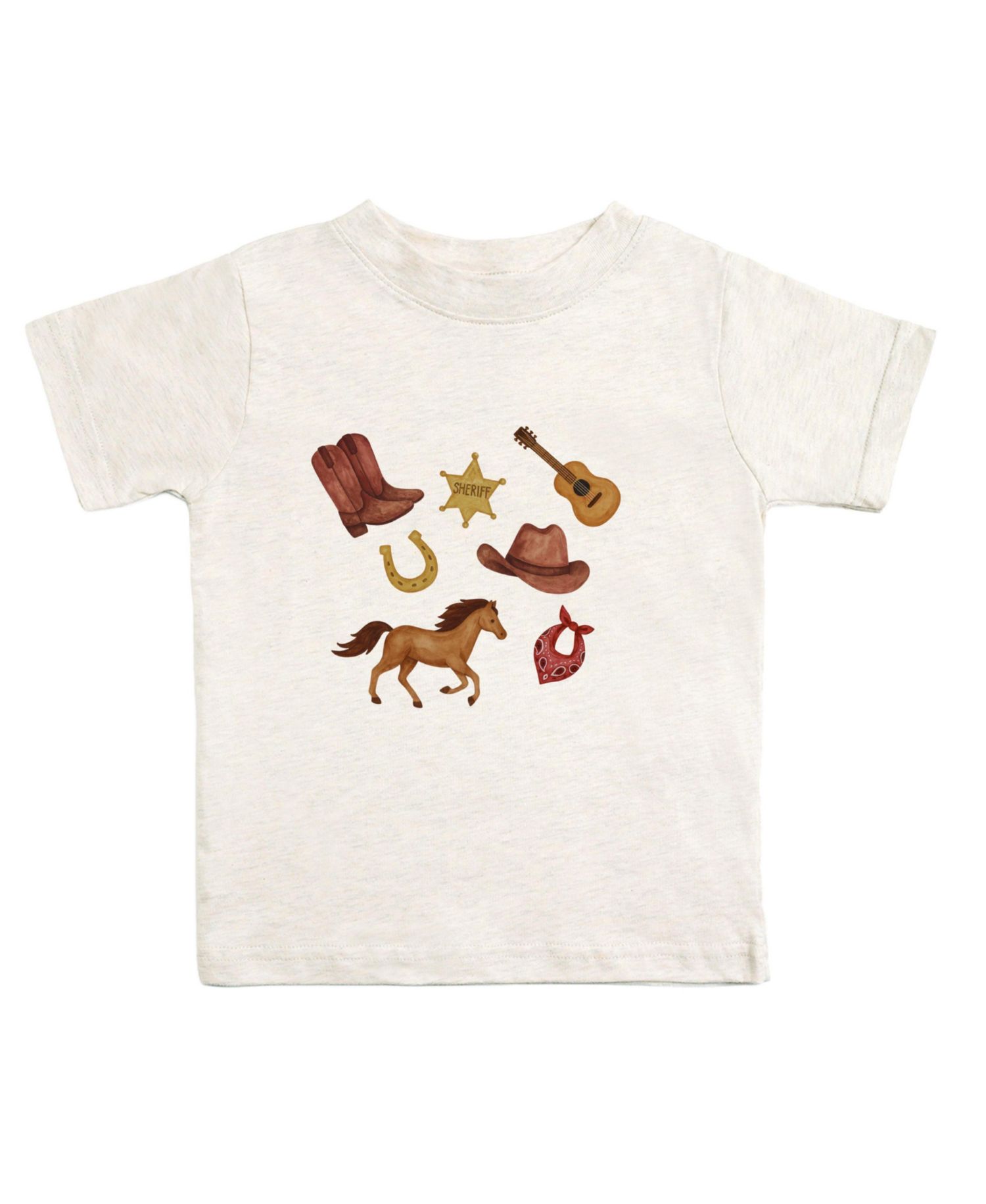 Boys (5-8) Western Cowboy Short Sleeve T-Shirt