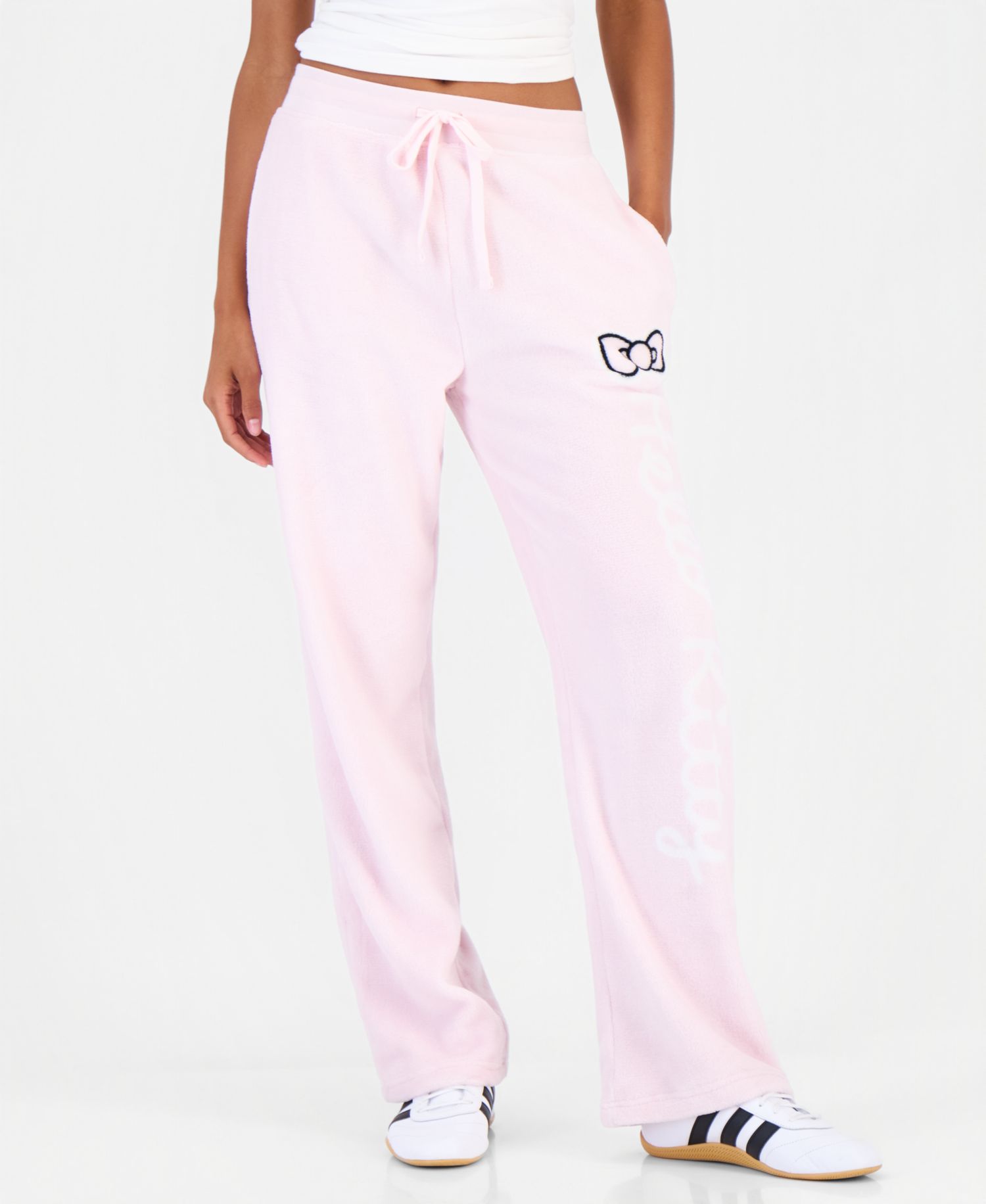 Juniors' HK Woobie Fleece Wide-Leg Pants