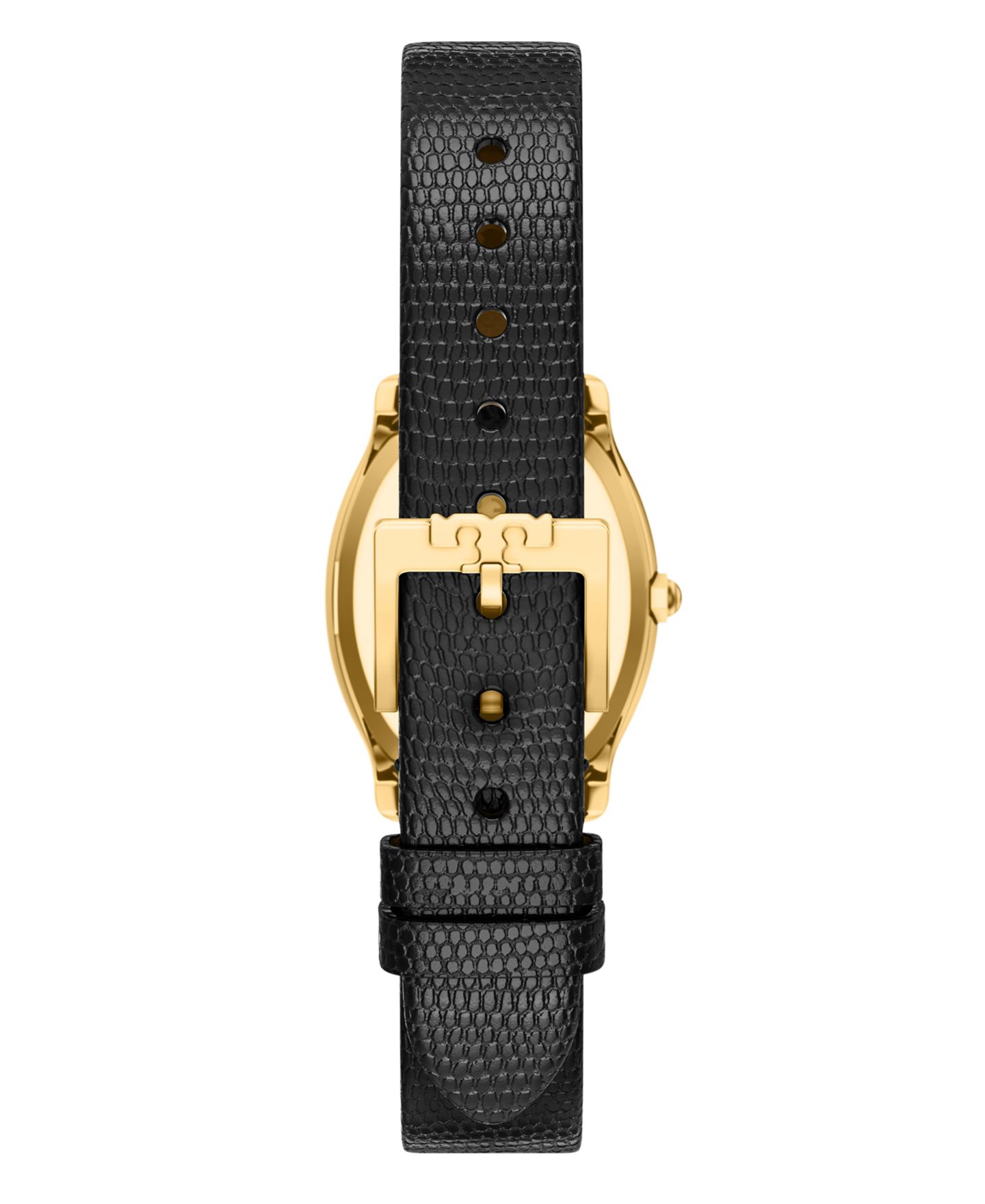 Женские часы Tory Burch Small Eleanor Curve Black Leather Watch 24mm — фото 3
