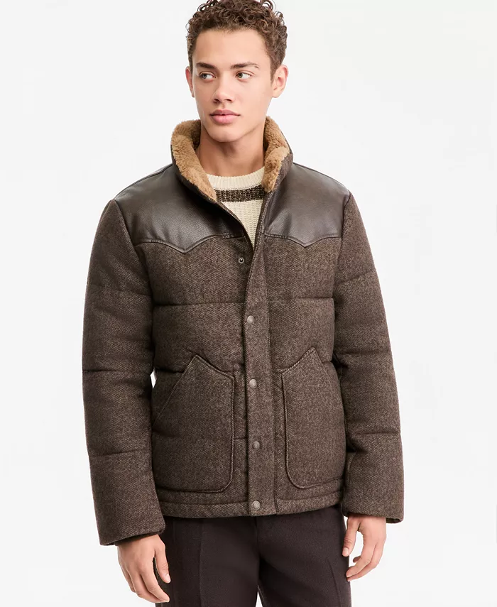 Men's Quilted Mixed-Media Rancher Jacket - thumbnail 2