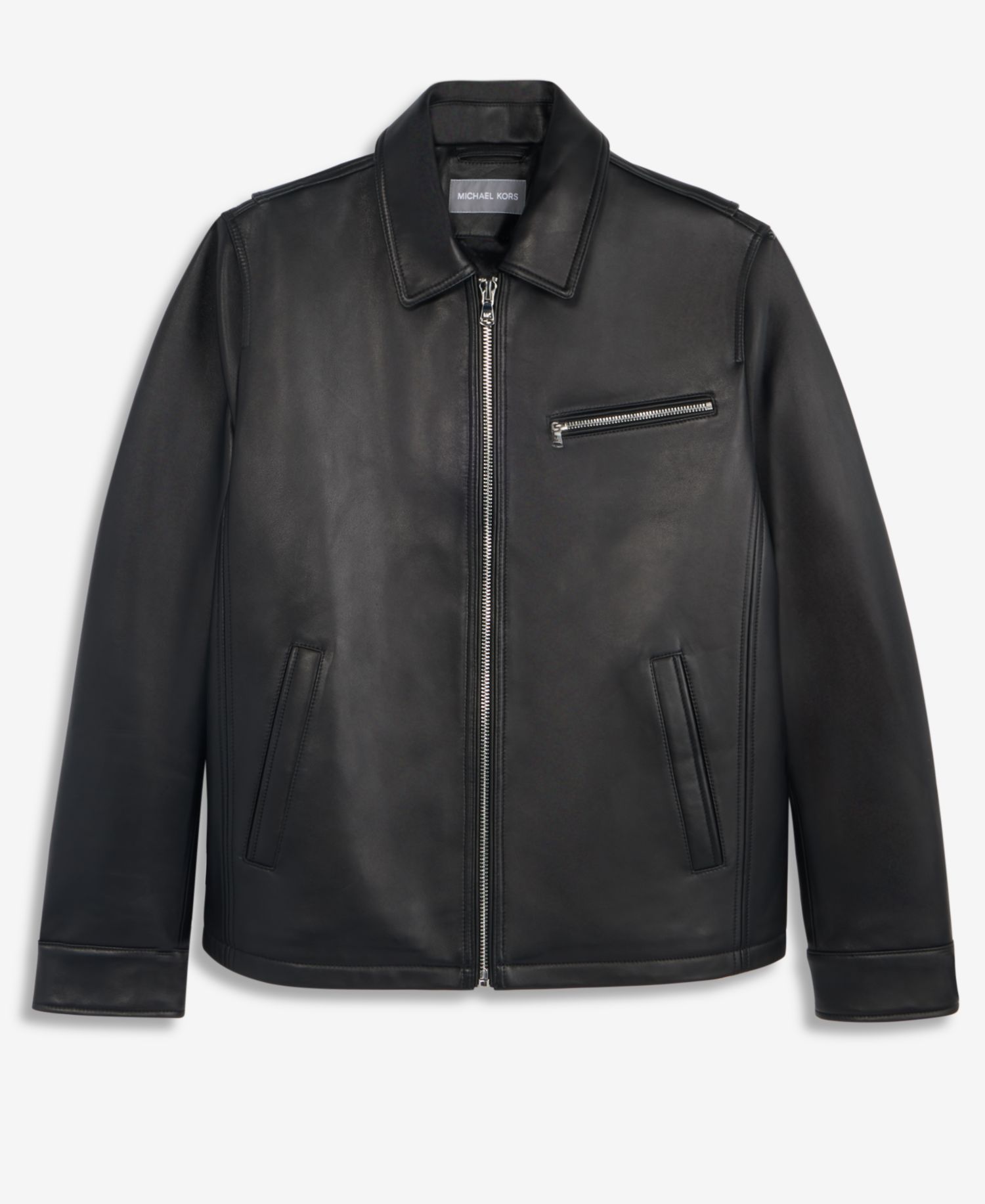 Men's Genuine Leather Shirt Collar Jacket