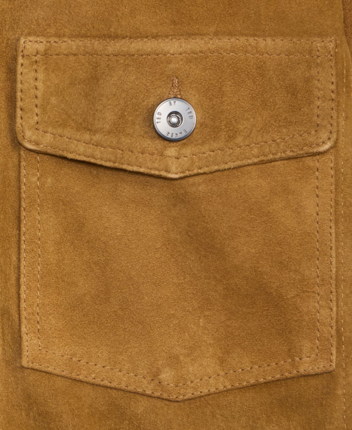 Мужская куртка Ted by Ted Baker Genuine Suede Trucker, цвет: Коричневый — фото 6