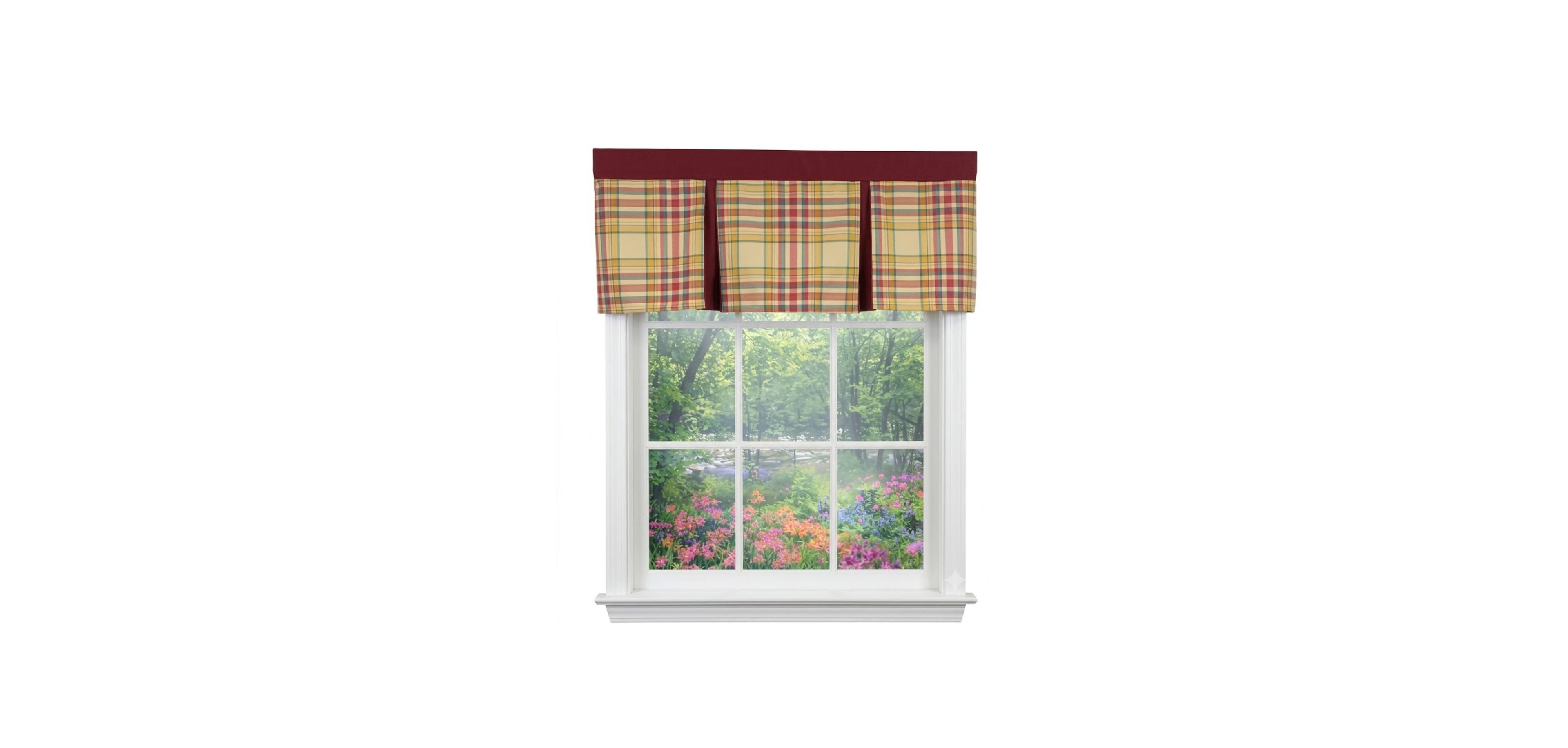 Rlf Home Syon Park Pleated Window Valance Cotton Rod Pocket