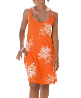 Women's Beaded Strap Print Dress