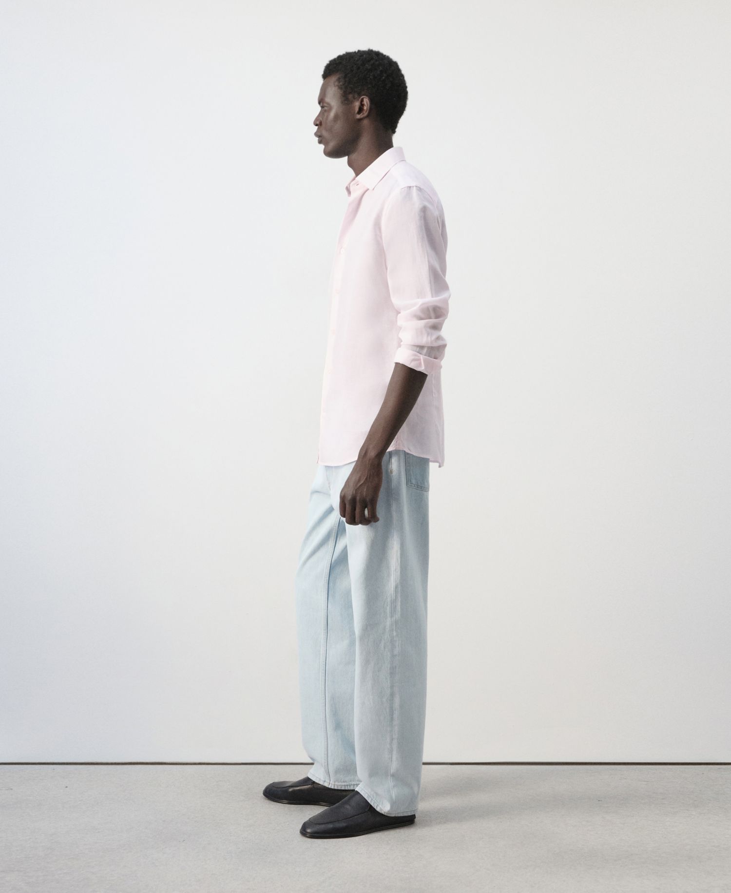 Men's Regular Fit Linen Lyocell Shirt