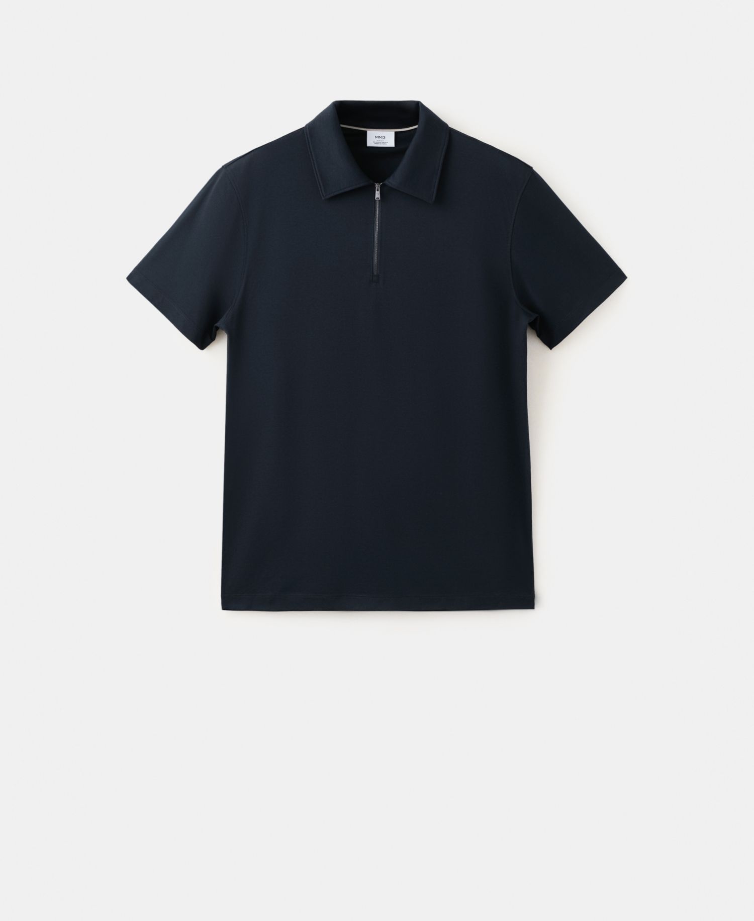 Men's Regular- Fit Zip-Up Polo Shirt