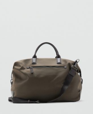 Men's Leather Details Bowling Bag