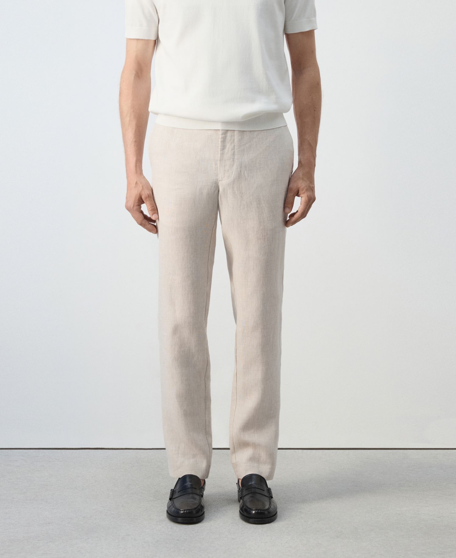 Men's Slim-Fit Linen Pants