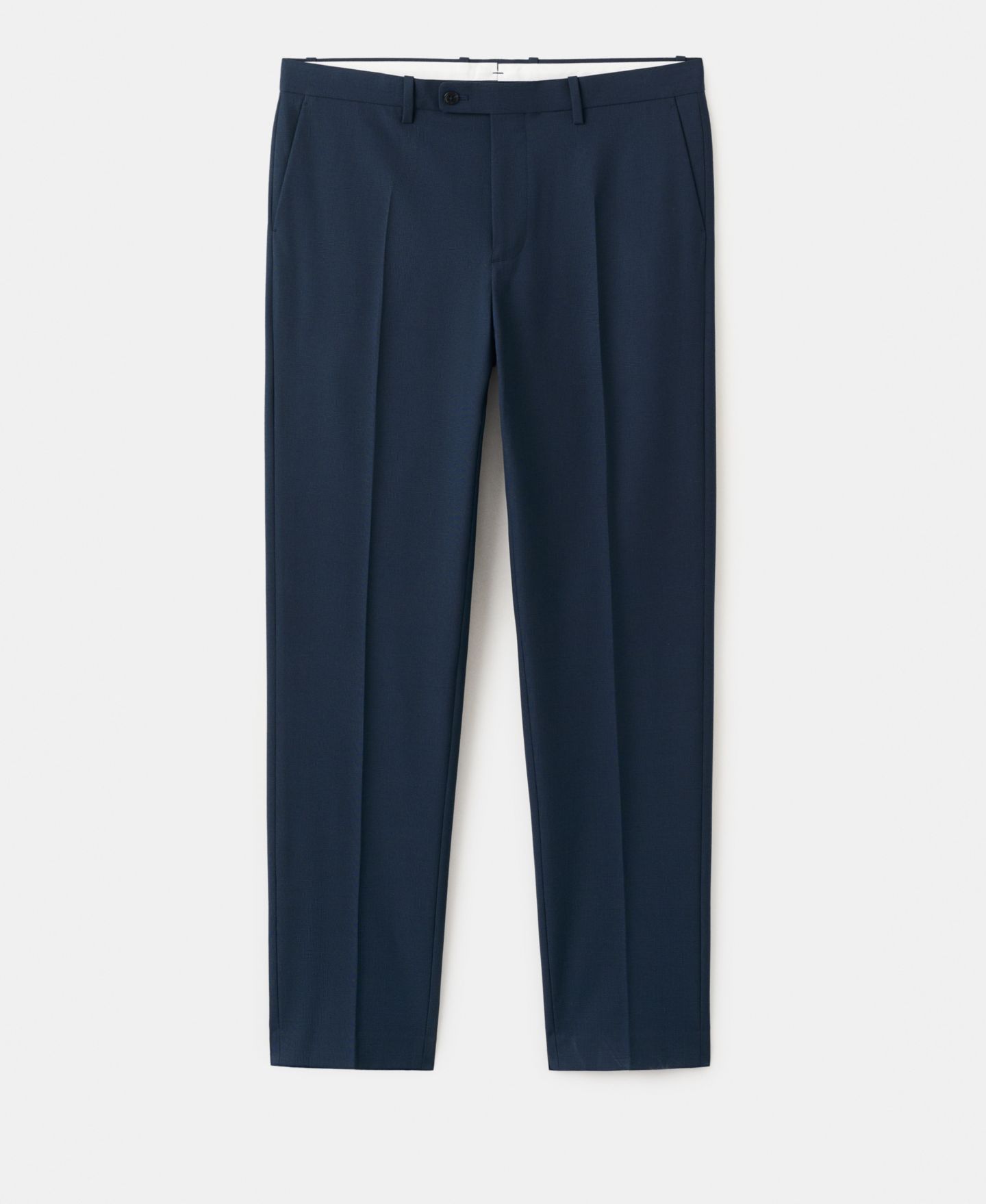 Мужские брюки MANGO Milan Slim-Fit Suit, цвет: Тёмный тёмно-синий — фото 1
