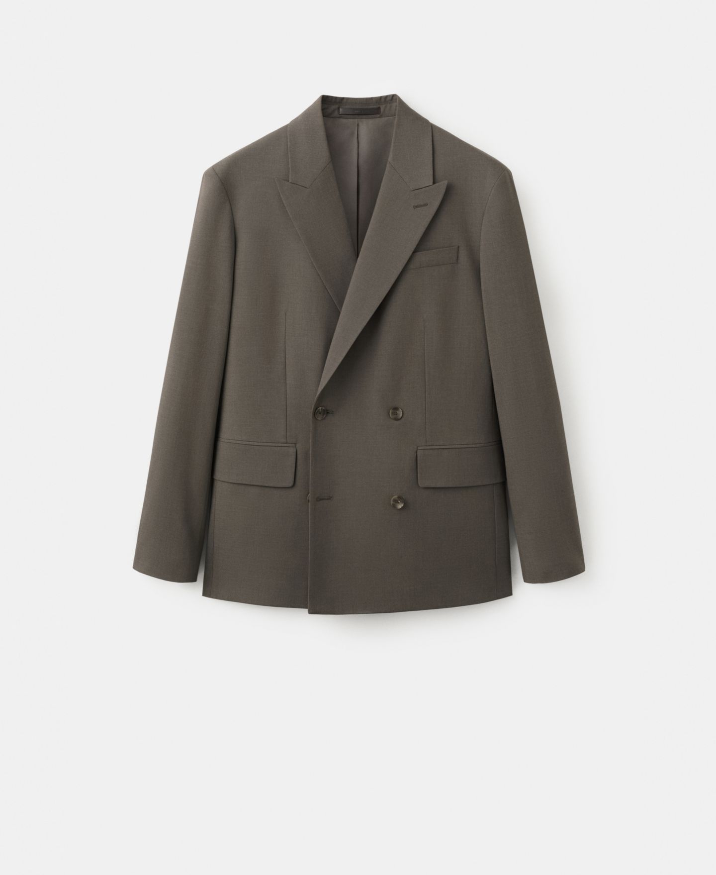 Мужской пиджак MANGO Boston Regular-Fit Double-Breasted Suit Blazer, цвет: Средний коричневый — фото 6