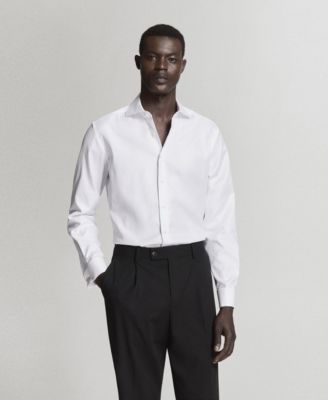 Men's Cotton Slim-Fit Suit Shirt