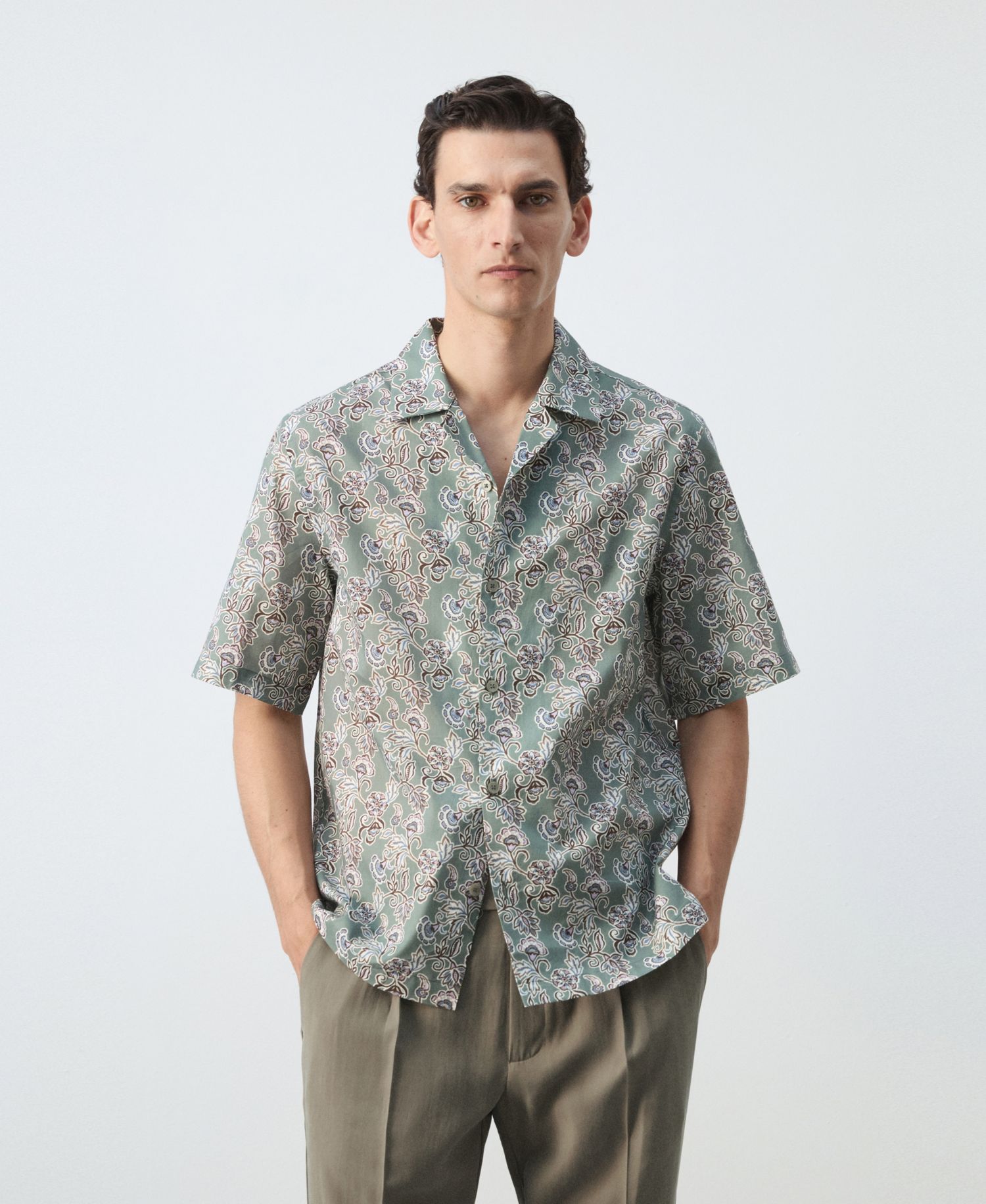 Men's Cotton Bowling-Collar Shirt