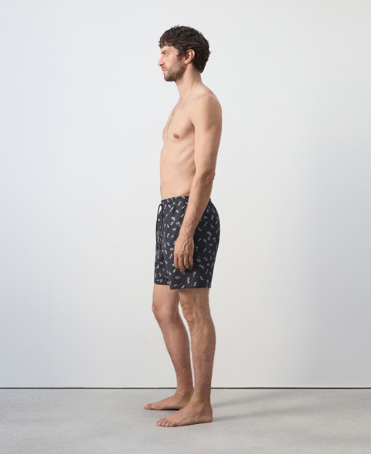 Men's Printed Drawstring Swimsuit