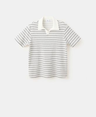 Men's Regular Fit Cotton Striped Polo Shirt