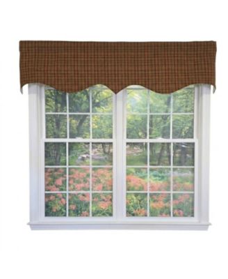 Barn Plaid Regal Window Valance 100% Cotton Lined Rod Pocket