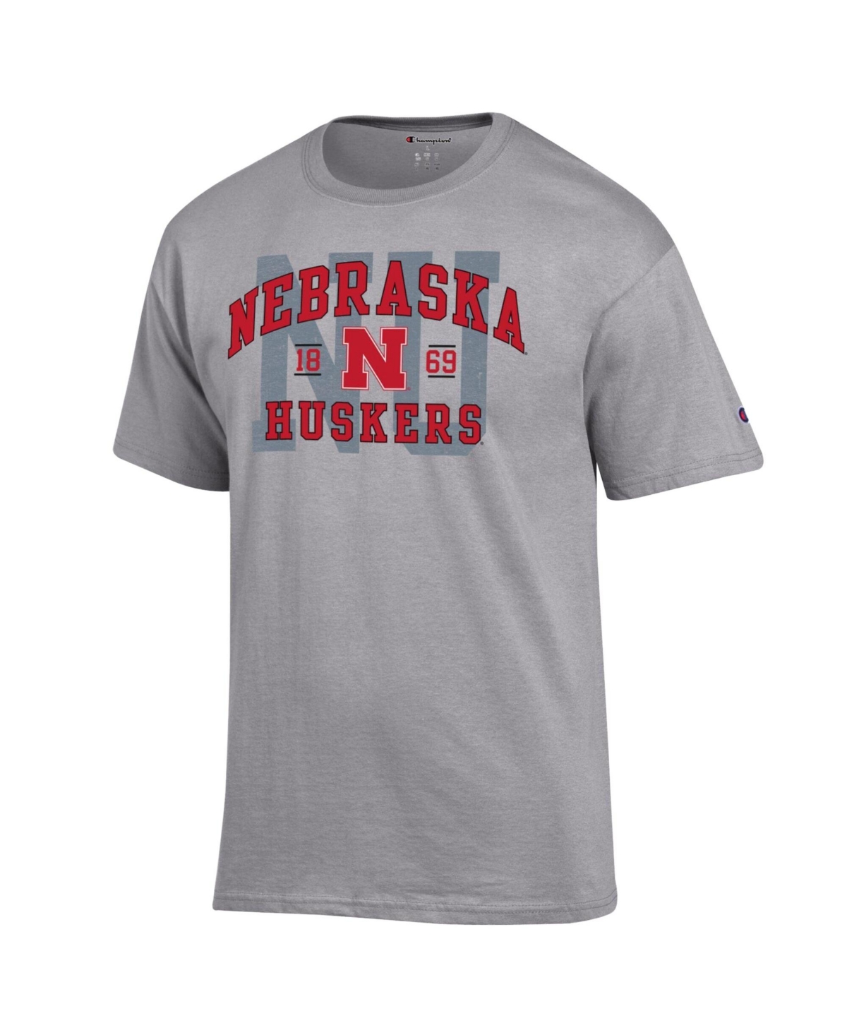 Champion Men's Heather Gray Nebraska Huskers Varsity T-Shirt