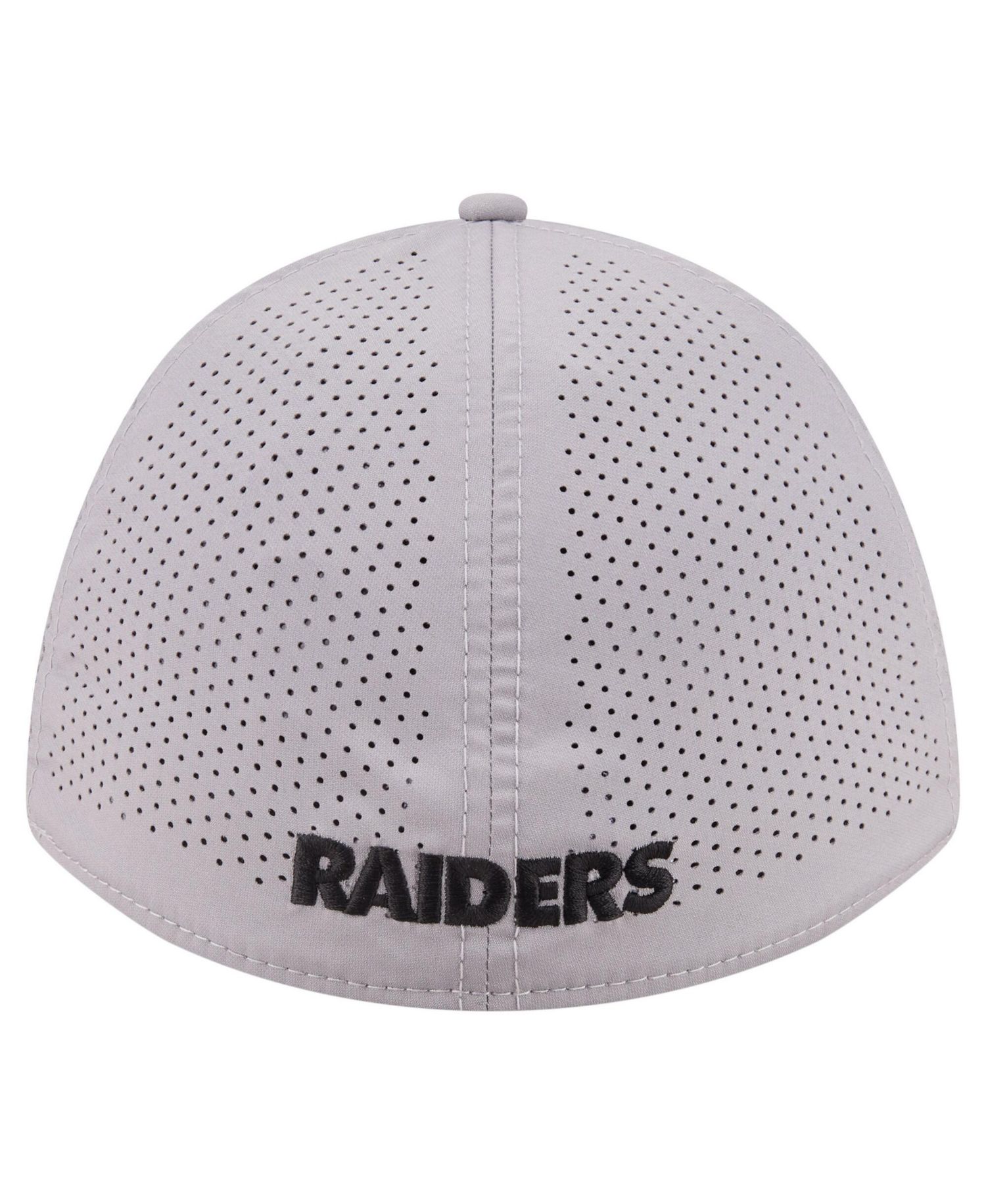 Men's Gray Las Vegas Raiders 39THIRTY M-Crown Flex Fit Hat