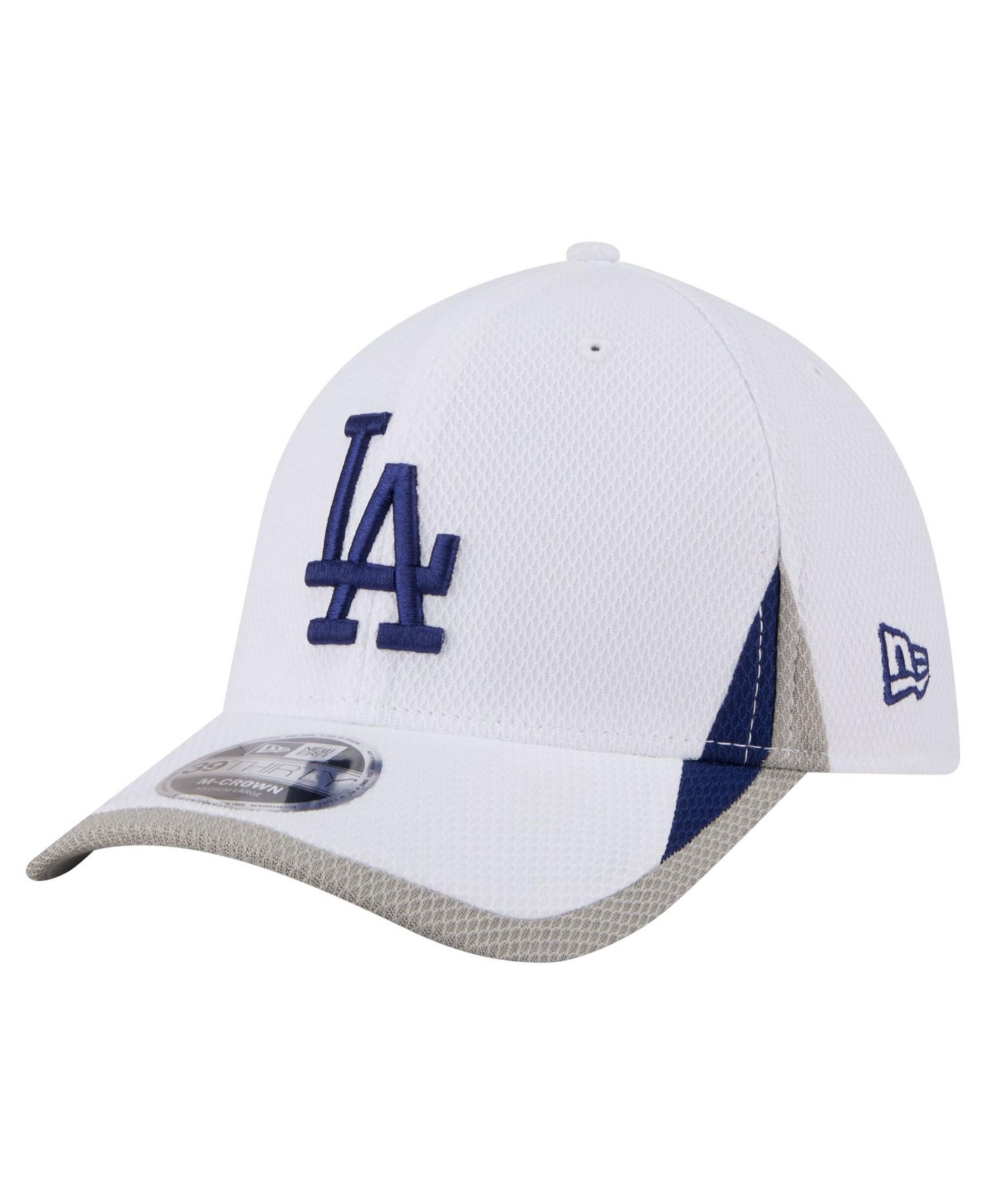 Men's White Los Angeles Dodgers Cut n Sew 39THIRTY Flex Hat