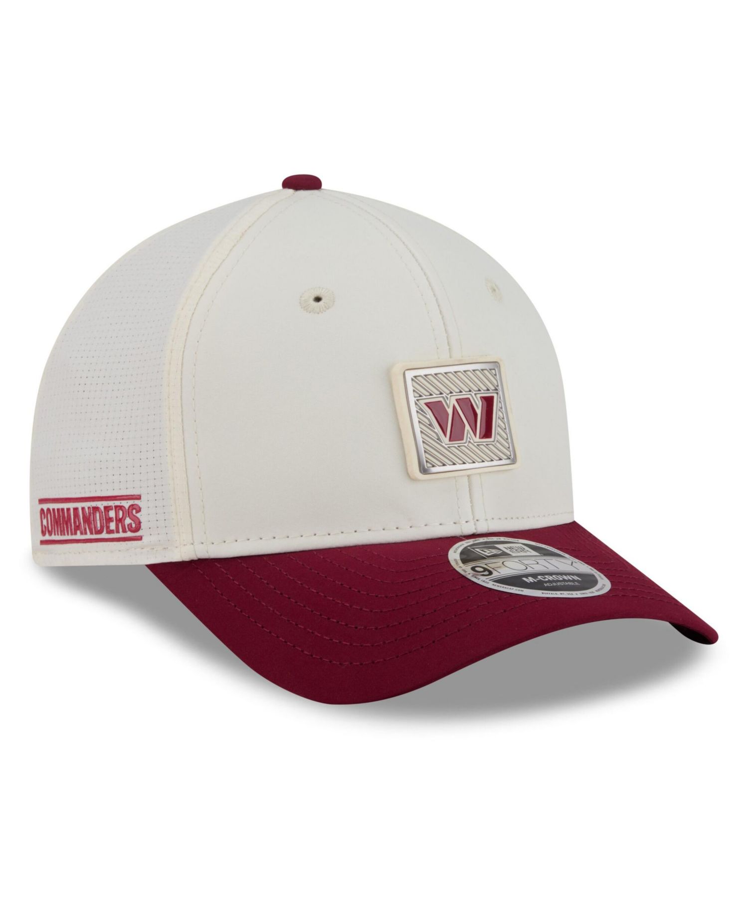 Men's Cream/Burgundy Washington Commanders 2026 NFL Training Camp 9FORTY Adjustable Hat