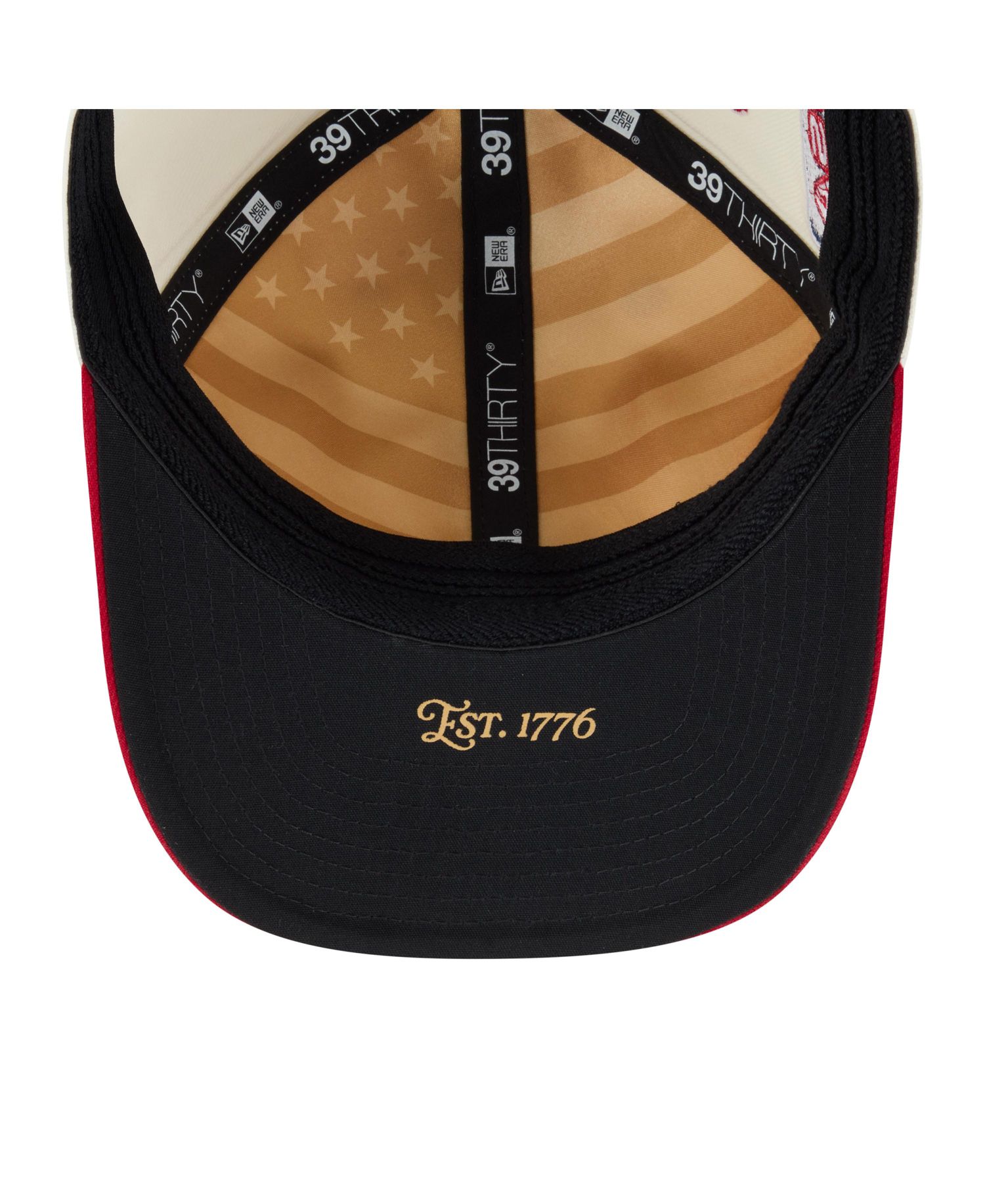 Men's Cream/Red Minnesota Twins USA 250 Fourth of July 39THIRTY M-Crown Flex Hat