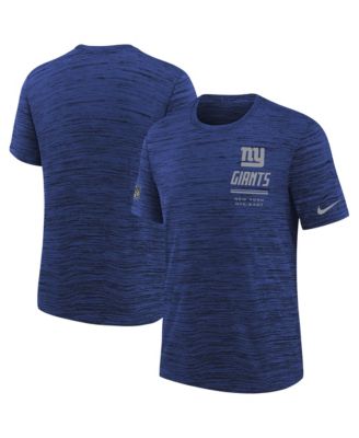 Big Boys and Girls Royal New York Giants Sideline Velocity Dri-FIT T-Shirt