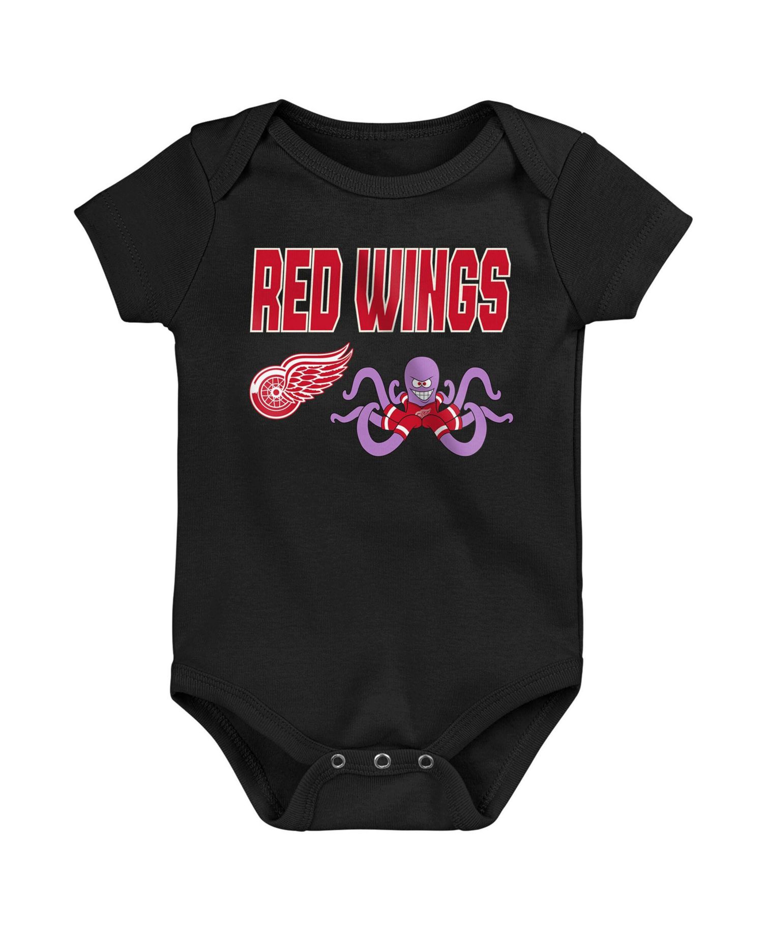 Baby Boys and Girls 3- Pack Detroit Red Wings Littlest Player Bodysuit Set