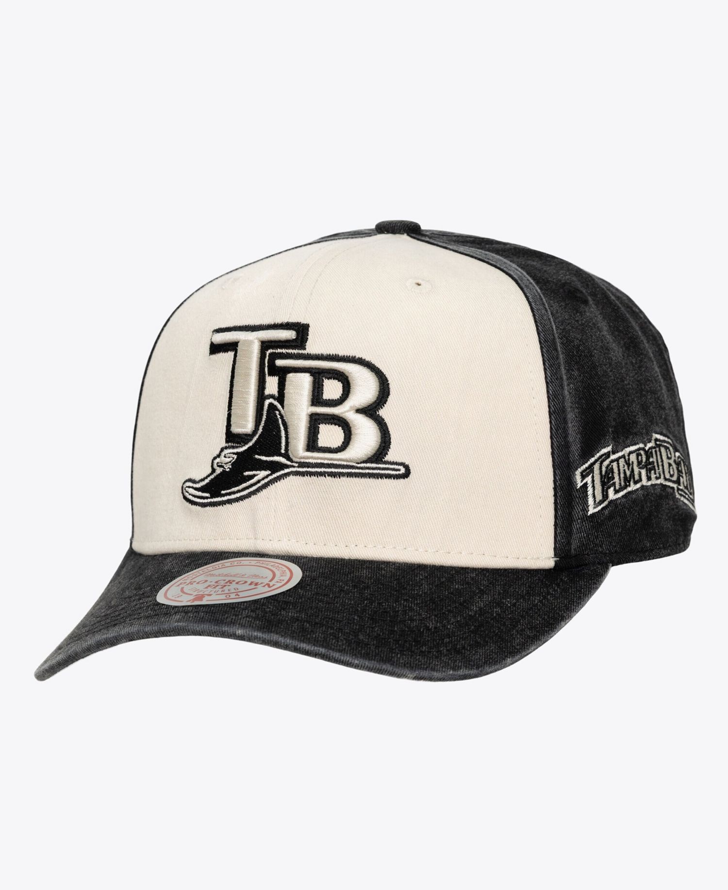 Men's and Women's Cream/Black Tampa Bay Rays Snow Block Pro Crown Adjustable Hat