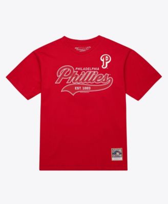 Men's Red Philadelphia Phillies Script Sweep Arch T-Shirt