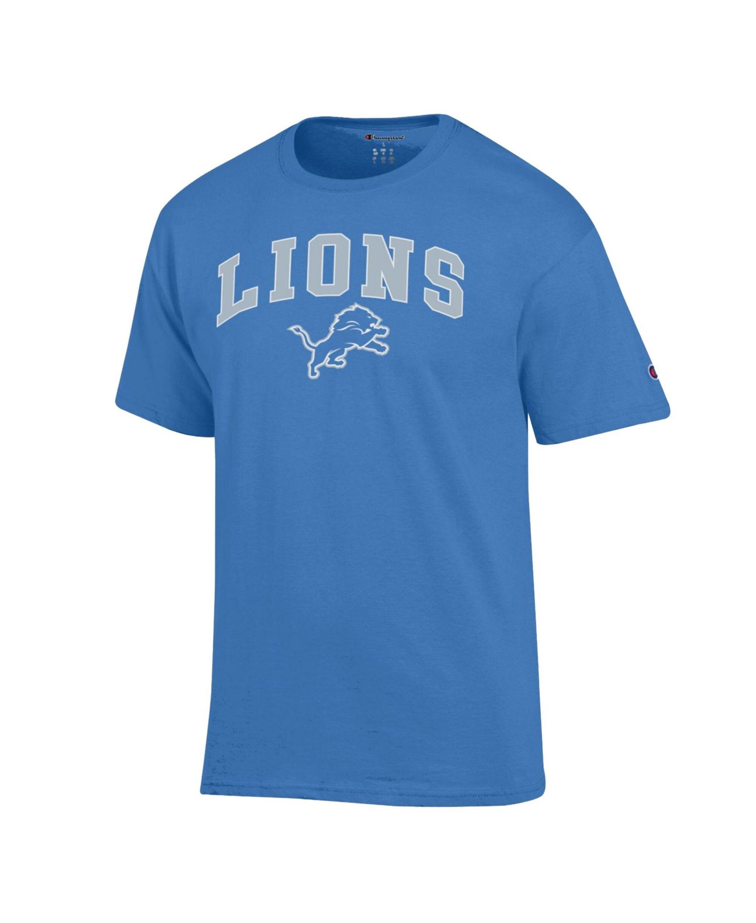 Men's Blue Detroit Lions Arch Over Logo T-Shirt