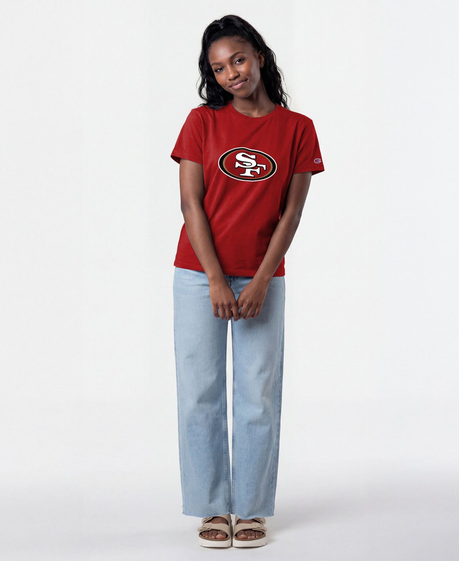 Women's Scarlet San Francisco 49ers Logo T-Shirt