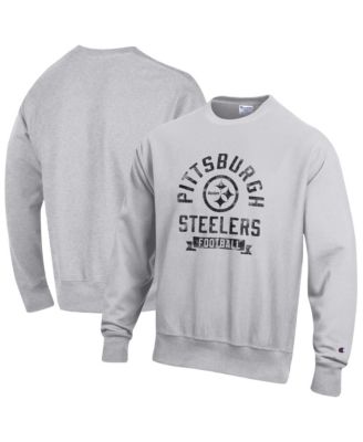 Men's Heather Gray Pittsburgh Steelers Reverse Weave Fleece Pullover Sweatshirt