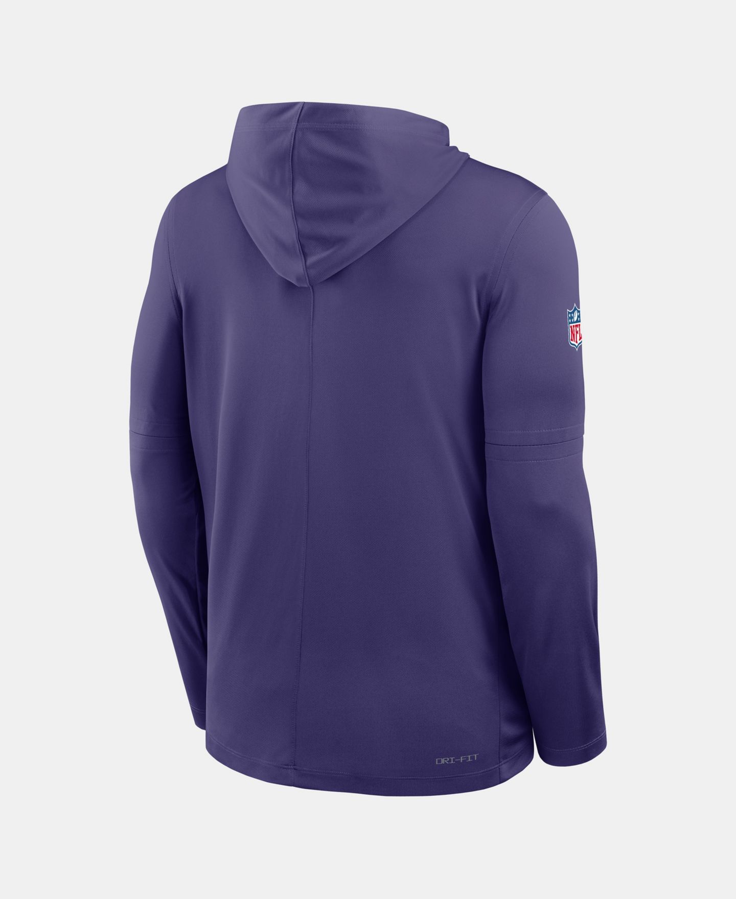 Мужская футболка Nike Purple Baltimore Ravens Sideline Dri-FIT Long Sleeve Hooded — фото 2