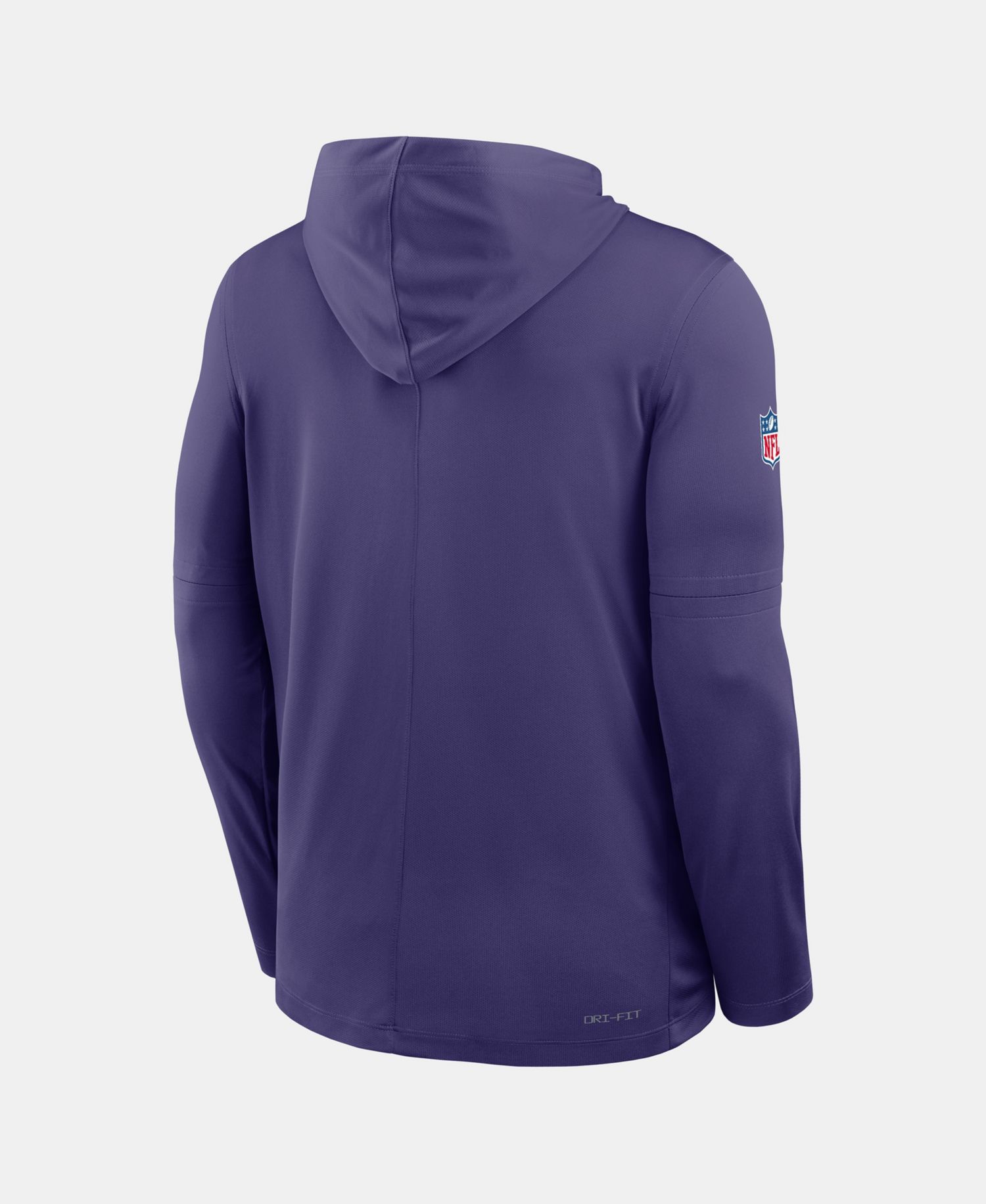 Men's Purple Baltimore Ravens Sideline Dri-FIT Long Sleeve Hooded T-Shirt