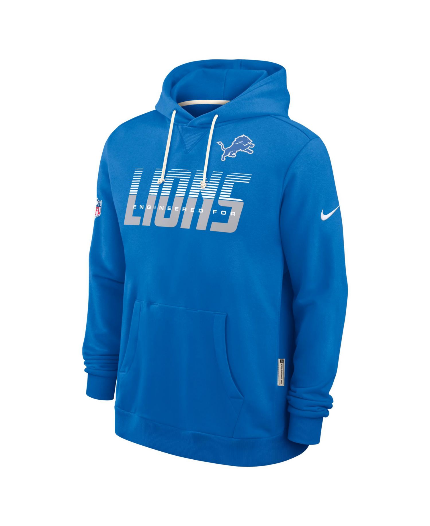 Men's Blue Detroit Lions Sideline Standard Issue Dri-FIT Hoodie
