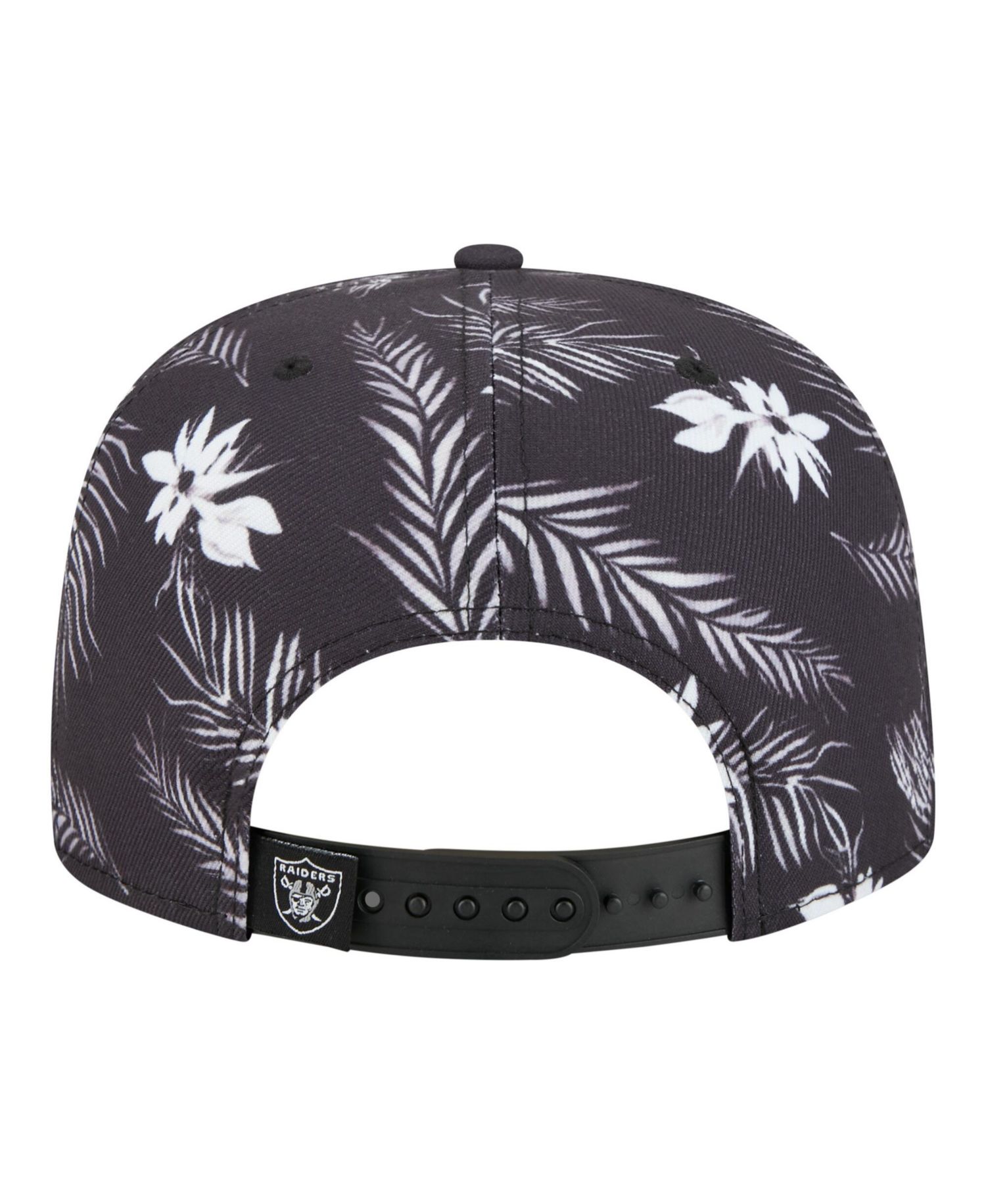 Men's Black Las Vegas Raiders Palm Print A-Frame 9FIFTY Snapback Hat