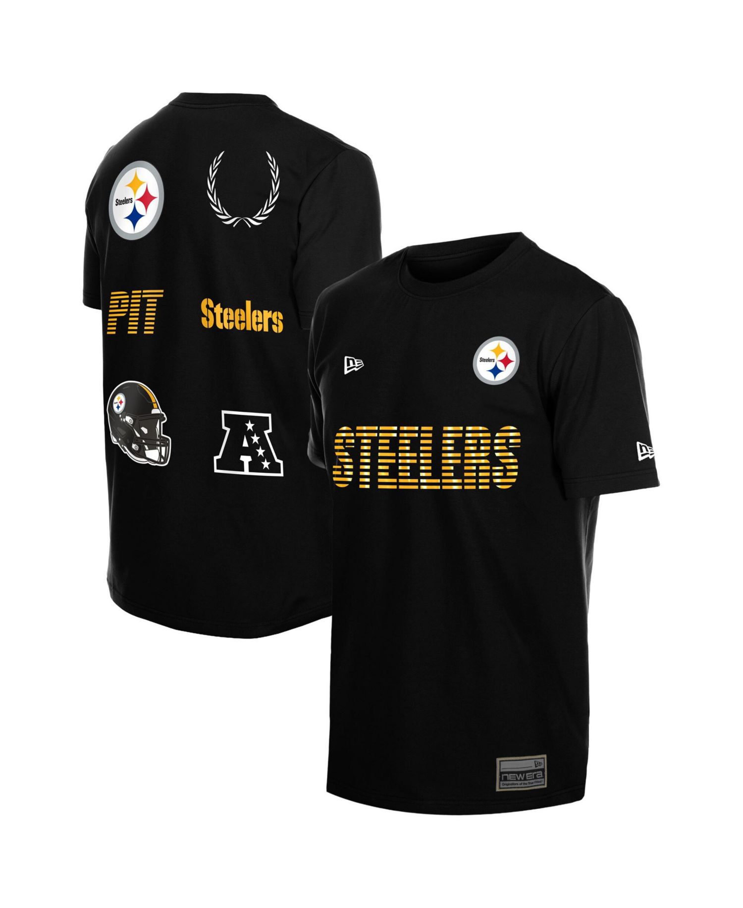 Men's Black Pittsburgh Steelers Match T-Shirt